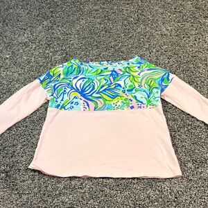 Lilly Pulitzer Pink and Multicolor Long Sleeve Tee